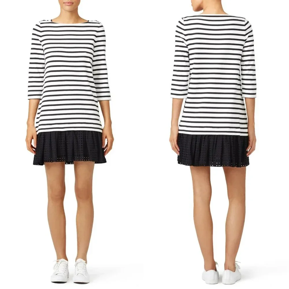 kate spade Black and White Striped Mini Dress